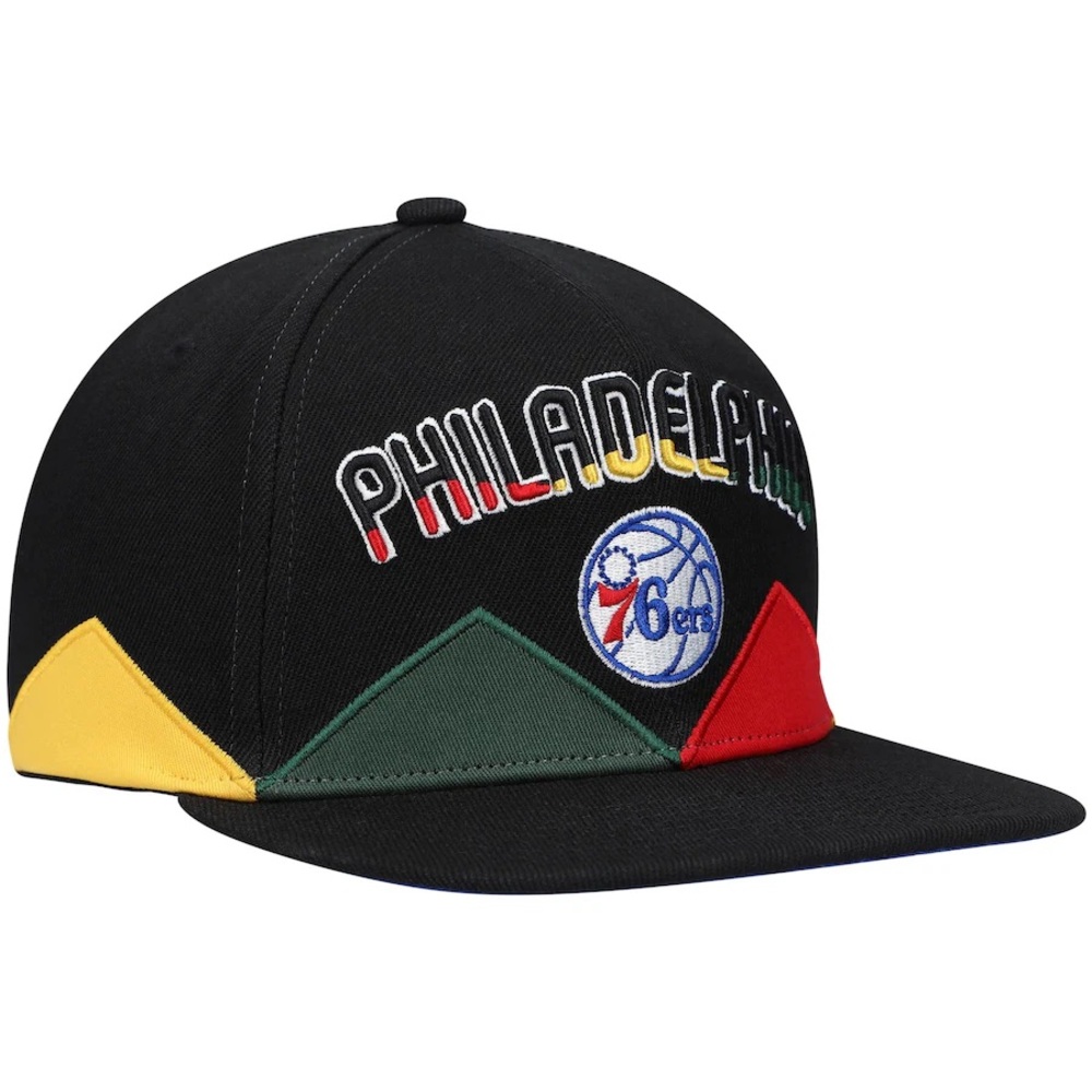 Mitchell & Ness Philadelphia 76ers Black History Month Flat Brim Hat
